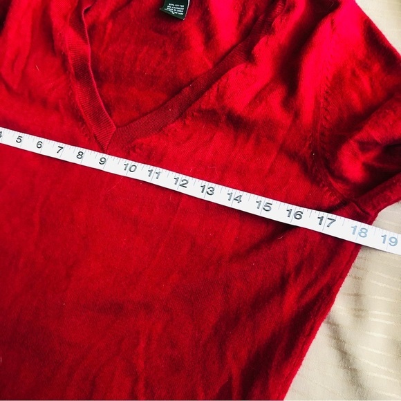 Eddie Bauer V-Neck Cashmere Blend Sweater Top - Picture 6 of 7